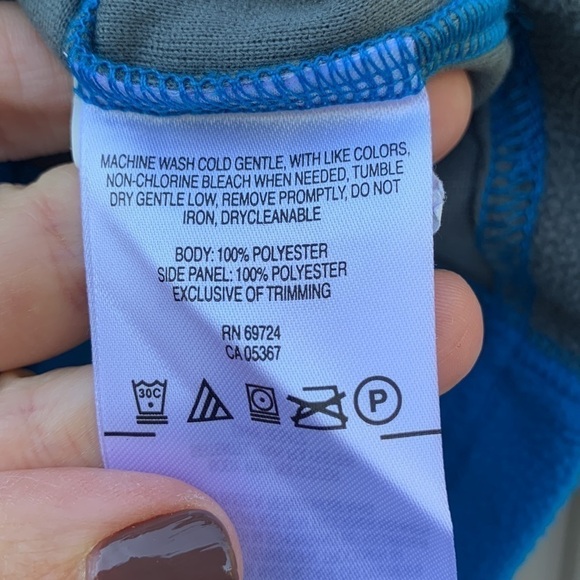 COLUMBIA Men's Pine Ridge Half Zip Fleece - Turquoise/Charcoal - Picture 8 of 13